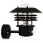 Nordlux Vejers Wandleuchte Metall und Glas Schwarz | IP54 - Geeignet für E27 - Bewegungs- und Lichtsensor